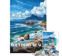 Puzzle per ragazzi da 1000 pezzi con massi spiaggia Sudafrica gioco per adulti puzzle per famiglie difficile compleanno e Natale (dimensioni 50x75cm)