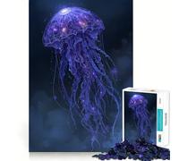 Puzzle per ragazzi da 1000 pezzi con meduse celestiali,arte digitale,taglio preciso,divertente puzzle logico,gioco rilassante,regalo di Natale (50x75cm)