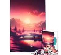 Puzzle per ragazzi da 1000 pezzi con mistica scena invernale innevata Gioco rilassante giocattolo avvincente per coltivare la pazienza Regalo di compleanno per divertimento in famiglia (75x50cm)