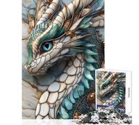 Puzzle per ragazzi da 1000 pezzi con mosaico raffigurante un drago gioco educativo giocattolo didattico ideale come regalo per tutta la famiglia (38x52cm)