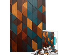 Puzzle per ragazzi da 1000 pezzi con motivi geometrici in legno giocattolo educativo per l'apprendimento perfetto come decorazione e regalo di compleanno (dimensioni 50x75cm)
