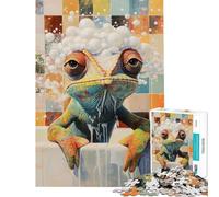 Puzzle per ragazzi da 1000 pezzi con motivo camaleonte ideale per il bagnetto Sfida educativa gioco di decorazione per la casa adatto a ragazzi dai 14 anni in su (38x52cm)