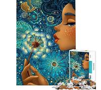 Puzzle per ragazzi da 1000 pezzi con motivo dente di leone e desiderio Puzzle per ragazzi con disegno impegnativo da completare compleanno e Natale 38x52cm