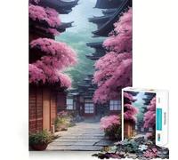 Puzzle per ragazzi da 1000 pezzi con motivo fiori di ciliegio,arte giapponese,taglio preciso,divertente puzzle logico,gioco rilassante,regalo di Natale (38x26cm)