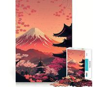 Puzzle per ragazzi da 1000 pezzi con motivo fiori di ciliegio giapponesi,gioco a incastro preciso,gioco cognitivo,divertente e facile da usare,regalo di Natale (50x75cm)