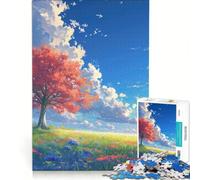 Puzzle per ragazzi da 1000 pezzi con motivo floreale e tema solitudine, antistress, di difficoltà elevata, ideale come decorazione per la scrivania 38x26cm