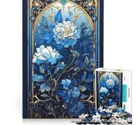 Puzzle per ragazzi da 1000 pezzi con ninfee e vetrate artistiche ideale per il relax l'analisi e la logica perfetto come regalo di compleanno o di viaggio 38x26cm
