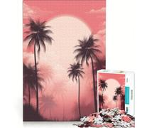 Puzzle per ragazzi da 1000 pezzi con oasi di palme gioco impossibile divertente antistress ideale come regalo 38x26cm
