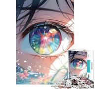 Puzzle per ragazzi da 1000 pezzi con occhi anime e riflessi colorati Giochi rilassanti e coinvolgenti per coltivare la pazienza Regalo di compleanno per divertimento in famiglia (dimensioni 38x26cm)