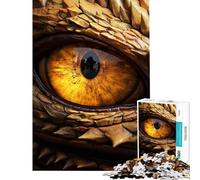Puzzle per ragazzi da 1000 pezzi con occhio di drago dorato ideale per compleanni e Natale Giocattolo per rafforzare i ricordi decorazione da parete Adatto a persone dai 14 anni in su (38x26cm)