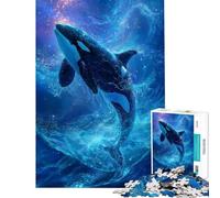 Puzzle per ragazzi da 1000 pezzi con orca che salta tra le stelle Puzzle rilassante per le vacanze a casa ideale come regalo (dimensioni 50x75cm)