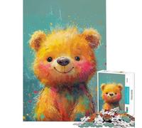 Puzzle per ragazzi da 1000 pezzi con orso sorridente e raggi di sole ideale per attività divertenti da fare in casa giochi per passare il tempo in casa durante le vacanze per ragazzi dai 14 anni in su