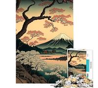 Puzzle per ragazzi da 1000 pezzi con paesaggi giapponesi vintage Puzzle per adulti giochi rilassanti regalo di compleanno difficile e stimolante (dimensioni 38x52cm)