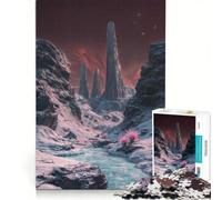 Puzzle per ragazzi da 1000 pezzi con paesaggio alieno e canyon, giochi per famiglie, assemblaggio di modelli, per rafforzare l'amore tra le coppie 50x75cm