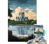 Puzzle per ragazzi da 1000 pezzi con paesaggio del castello di Orlando gioco educativo sfida giocattolo idee regalo gara di velocità manuale (dimensioni 38x52cm)