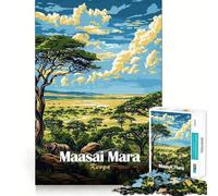 Puzzle per ragazzi da 1000 pezzi con paesaggio del Maasai Mara,taglio preciso,gioco rompicapo,regalo per momenti di relax,regalo di Natale artistico (50x75cm)