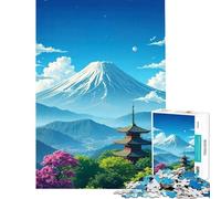 Puzzle per ragazzi da 1000 pezzi con paesaggio del Monte Fuji e pagoda Gioco pratico e stimolante ideale come regalo Taglio di precisione (dimensioni 38x26cm)