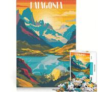Puzzle per ragazzi da 1000 pezzi con paesaggio della Patagonia antistress sfida impegnativa per rafforzare l'amore tra le coppie 38x26cm