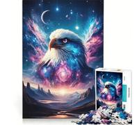 Puzzle per ragazzi da 1000 pezzi con paesaggio dell'aquila cosmica, giochi educativi, attività divertenti da fare a casa, ideale come regalo 38x26cm
