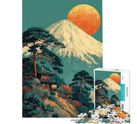 Puzzle per ragazzi da 1000 pezzi con paesaggio giapponese montagna e tempio Un gioco pratico divertente e umoristico ideale come regalo antistress (dimensioni 38x26cm)