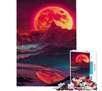 Puzzle per ragazzi da 1000 pezzi con paesaggio lunare puzzle retrò magico per adulti gioco rompicapo taglio di precisione attività divertenti da fare a casa (dimensioni 38x26cm)