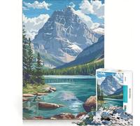 Puzzle per ragazzi da 1000 pezzi con paesaggio montano e lago giochi rilassanti attività divertenti da fare in casa gioco dal design accattivante 50x75cm