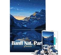Puzzle per ragazzi da 1000 pezzi con paesaggio notturno del Parco Nazionale di Banff sfida per l'intelligenza gioco avvincente per tutta la famiglia antistress regalo divertente (dimensioni 50x75cm)