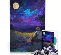Puzzle per ragazzi da 1000 pezzi con paesaggio raffigurante un osservatore notturno antistress rilassante e stimolante per la mente gioco unico e stimolante 38x52cm