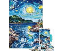 Puzzle per ragazzi da 1000 pezzi con paesaggio stellato rompicapo per adulti ideale per passare il tempo durante le vacanze compleanni e Natale (dimensioni 38x52cm)