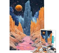 Puzzle per ragazzi da 1000 pezzi con paesaggio surreale alieno in un canyon gioco per adulti e famiglie taglio di precisione sfida stimolante regalo (dimensioni 38x52cm)