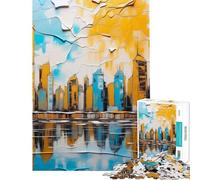 Puzzle per ragazzi da 1000 pezzi con paesaggio urbano astratto e riflessi Attività divertenti da fare a casa migliora la memoria gioco educativo per ragazzi dai 14 anni in su (50x75cm)