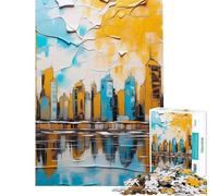 Puzzle per ragazzi da 1000 pezzi con paesaggio urbano astratto e riflessi ideale per compleanni e Natale Migliora la memoria e riduce lo stress Adatto a partire dai 14 anni (38x26cm)
