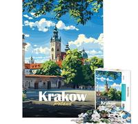 Puzzle per ragazzi da 1000 pezzi con paesaggio urbano di Cracovia Gioco pratico per ragazzi ideale per le vacanze in casa e per passare il tempo divertendosi (dimensioni 50x75cm)