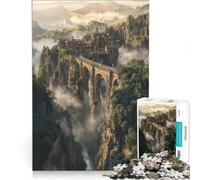 Puzzle per ragazzi da 1000 pezzi con paesaggio urbano fantasy e ponte, giochi per famiglie, assemblaggio di figure, per rafforzare l'amore tra le coppie 38x52cm