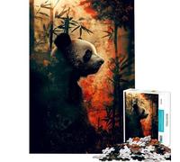 Puzzle per ragazzi da 1000 pezzi con panda nella foresta di bambù attività artistiche divertenti da fare a casa giochi educativi per migliorare la memoria per ragazzi dai 14 anni in su (38x52cm)