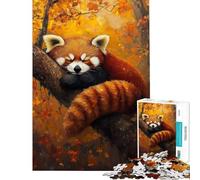 Puzzle per ragazzi da 1000 pezzi con panda rosso in autunno gioco interattivo e stimolante ideale come regalo Una sfida impegnativa (dimensioni 75x50cm)