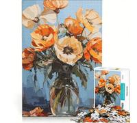 Puzzle per ragazzi da 1000 pezzi con papaveri rossi antistress sfida impegnativa rafforza l'amore tra le coppie 50x75cm