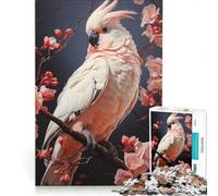 Puzzle per ragazzi da 1000 pezzi con pappagallo cacatua, giochi rilassanti, attività divertenti da fare in casa, gioco dal design accattivante 50x75cm