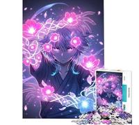 Puzzle per ragazzi da 1000 pezzi con personaggi anime luminosi e un'energia floreale radiosa Sfida educativa decorazione per la casa gioco educativo per ragazzi dai 14 anni in su (50x75cm)
