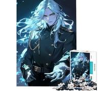 Puzzle per ragazzi da 1000 pezzi con personaggio maschile anime dai capelli bianchi Gioco interattivo ed educativo ideale come sfida e regalo per chi ama i giochi di analisi e logica (38x26cm)