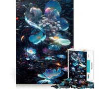 Puzzle per ragazzi da 1000 pezzi con petali di prugna traslucidi, taglio preciso, divertimento, risoluzione di problemi, relax, tempo libero, decorazione artistica natalizia (38x52cm)