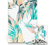 Puzzle per ragazzi da 1000 pezzi con piante tropicali e palme, incastri precisi, gioco di logica divertente e tranquillo, ideale per compleanni e attività artistiche (50x75cm)