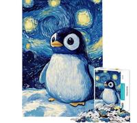 Puzzle per ragazzi da 1000 pezzi con pinguino e notte stellata Un gioco avvincente per coltivare la pazienza divertente e antistress ideale come regalo per donne e uomini (dimensioni 38x26cm)