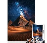 Puzzle per ragazzi da 1000 pezzi con piramide egizia tema notturno ideale per il relax decorazione da parete e per la casa perfetto per l'interazione genitore-figlio (75x50cm)
