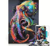 Puzzle per ragazzi da 1000 pezzi con polpo e pittura Popart antistress rilassante e stimolante per la mente gioco unico e stimolante 38x26cm