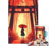 Puzzle per ragazzi da 1000 pezzi con portale di un santuario giapponese giocattolo educativo gioco pratico di analisi e logica idea regalo (dimensioni 50x75cm)