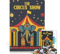Puzzle per ragazzi da 1000 pezzi con poster a tema circo, giochi rilassanti, attività divertenti da fare a casa, gioco dal design accattivante 50x75cm