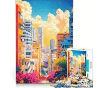 Puzzle per ragazzi da 1000 pezzi con poster artistico di Beirut, antistress, rilassante per la mente, compleanni e occasioni speciali 38x52cm