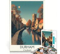 Puzzle per ragazzi da 1000 pezzi con poster della Cattedrale di Durham, gioco educativo, migliora la memoria, regalo di compleanno, regalo 38x52cm