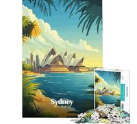 Puzzle per ragazzi da 1000 pezzi con poster della Sydney Opera House giocattolo educativo attività pratiche per tutta la famiglia regalo di compleanno (dimensioni 50x75cm)